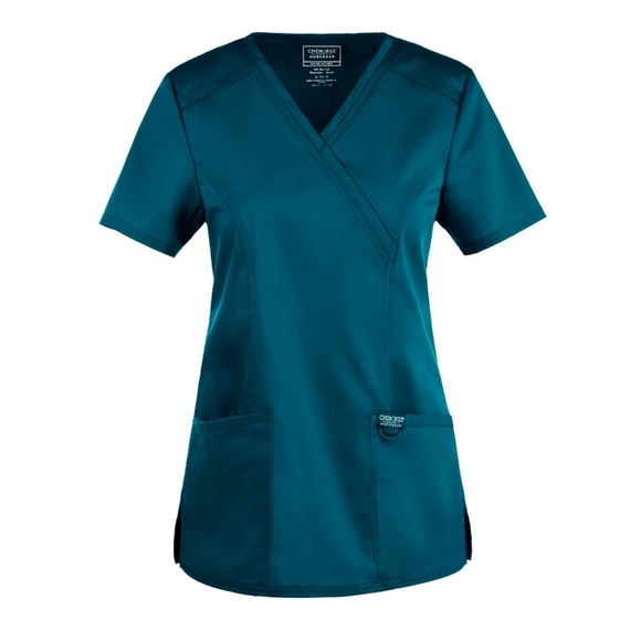 Bundle of 2 Scrub Tops: Cherokee Scrub Top & Dickies Scrub Top. Pre-Owned. - Picture 2 of 12